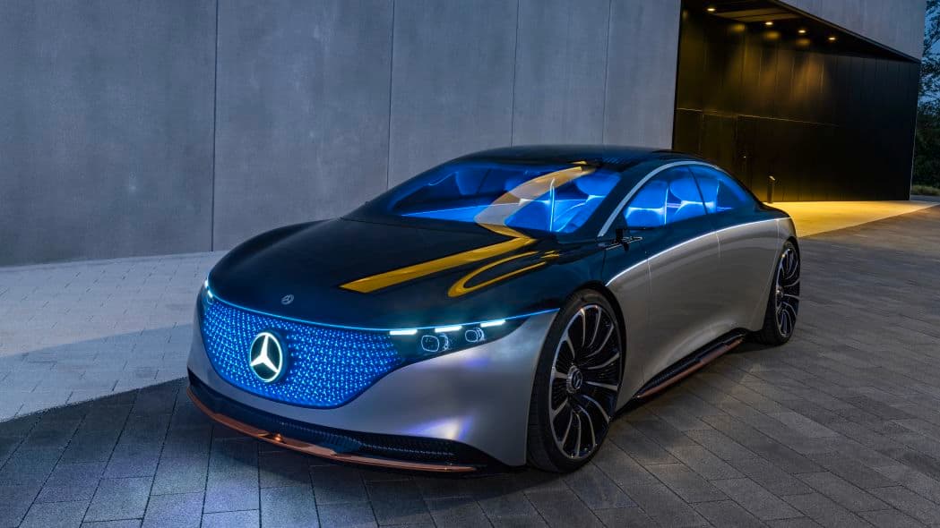 Mercedes-Benz Vision EQS presentado en el Auto Show de Frankfurt 2019.