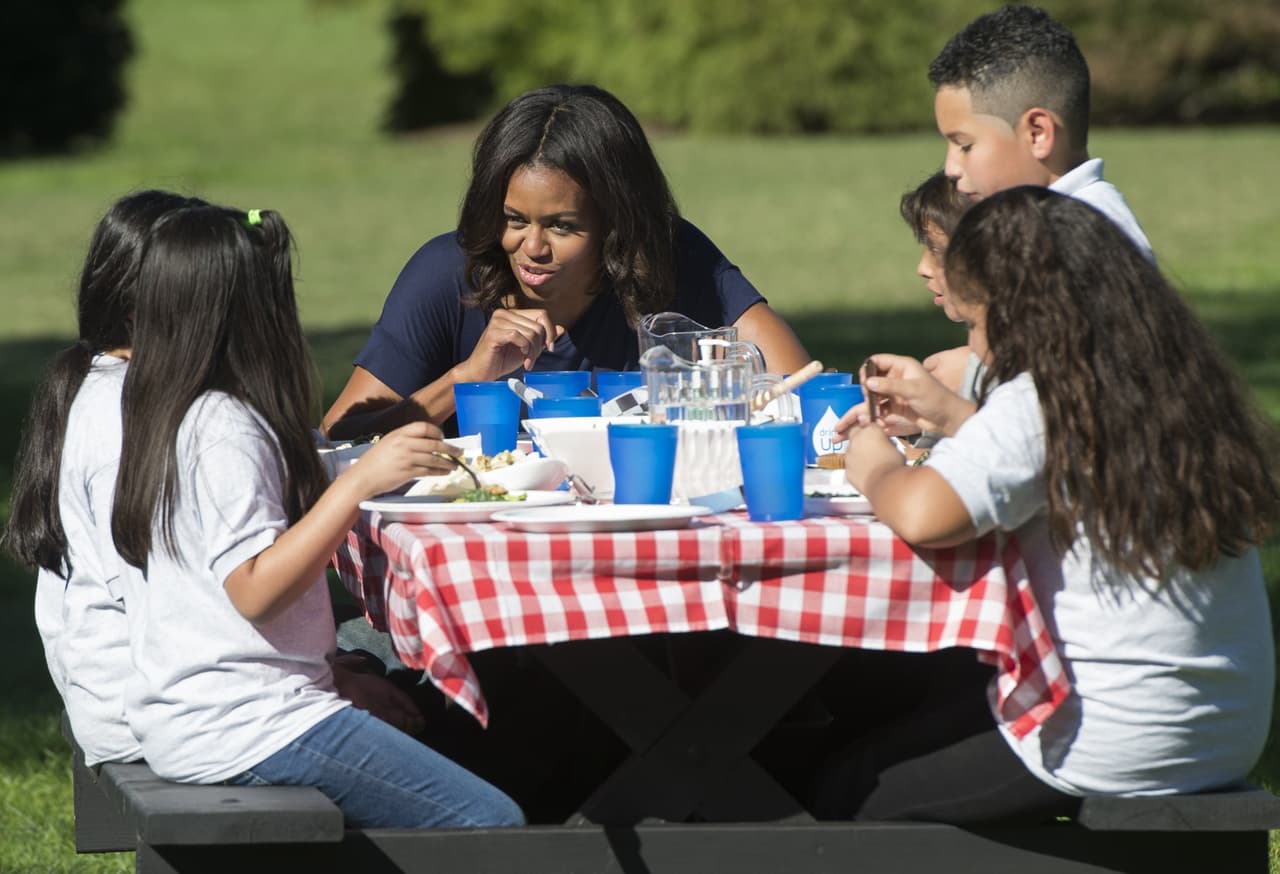 Nada como un almuerzo saludable con la Primera Dama para levantar los ánimos.