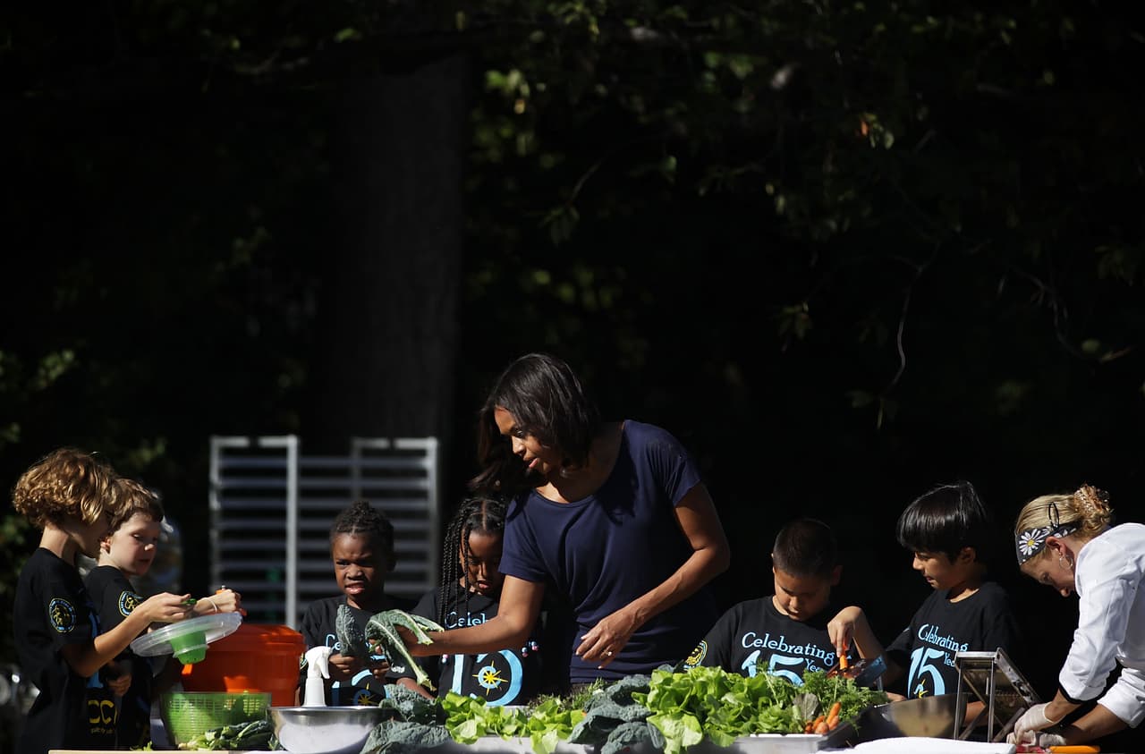 Cada año, la Casa Blanca recolecta la cosecha sembrada en unos de los huertos.
