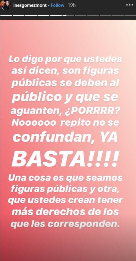 Reiteró que no por ser famosas deben aguantar las agresiones de los demás.
<br>