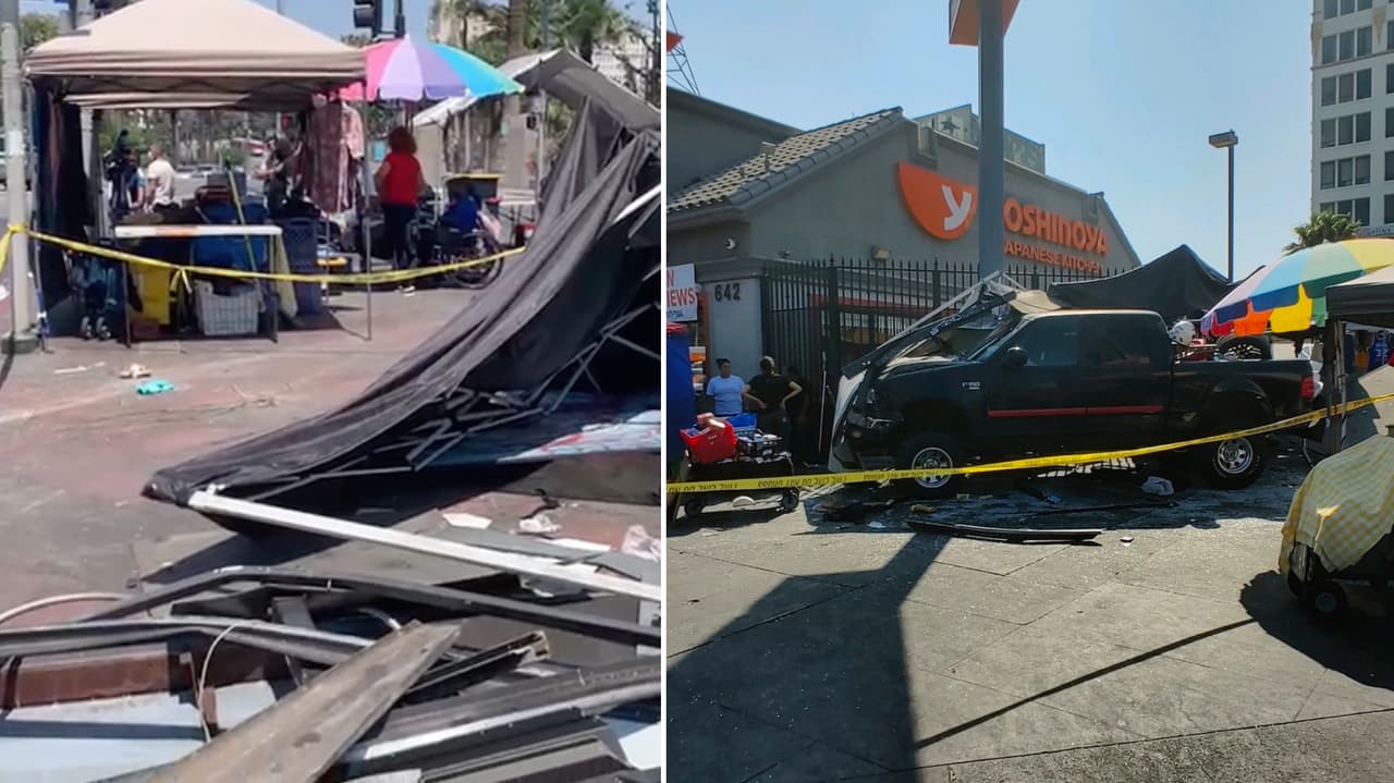 Dos niños y varios vendedores ambulantes entre las 9 personas atropelladas en Los Ángeles 