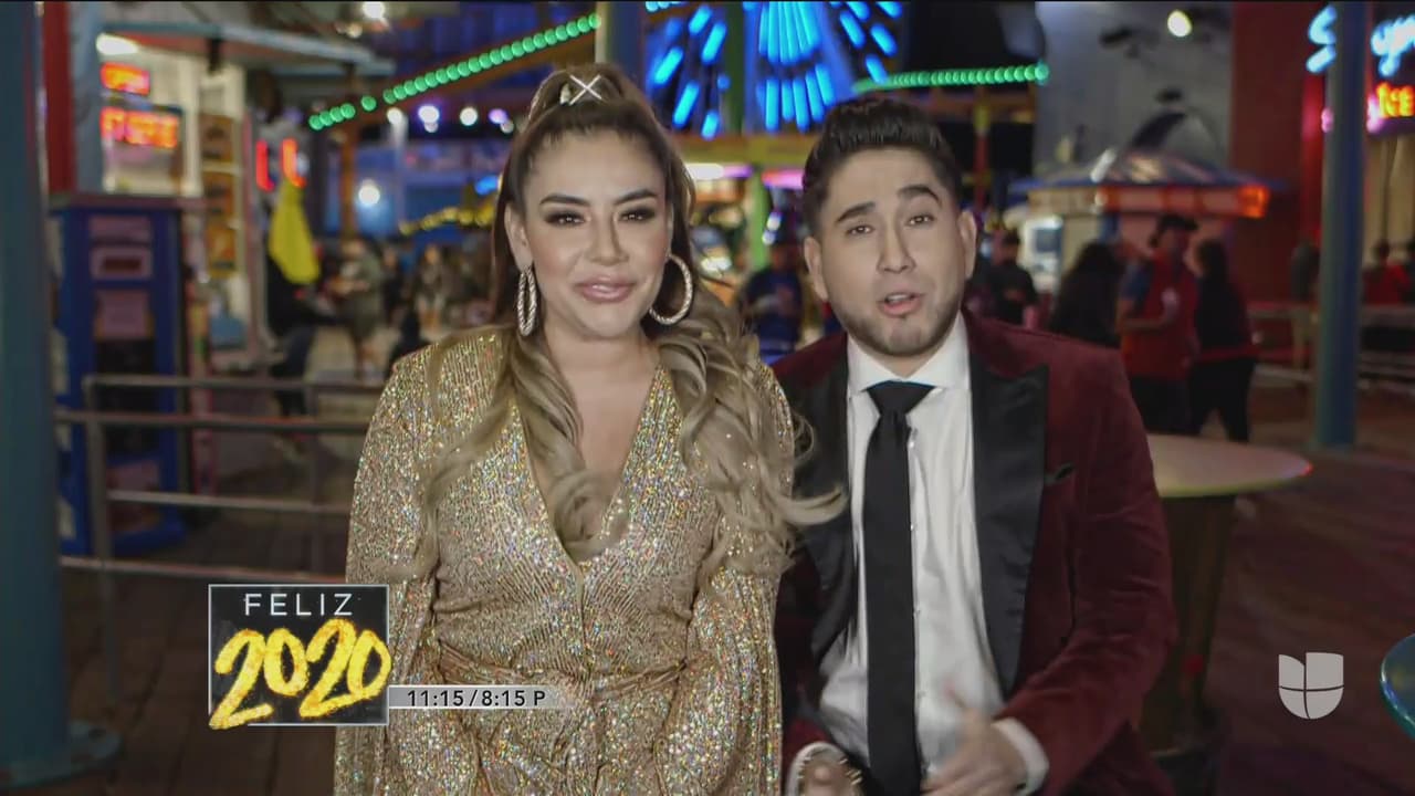 Evelyn Sicairos y El Bebeto fueron también parte de los conductores, solo que desde Santa Mónica en Los Ángeles, California.