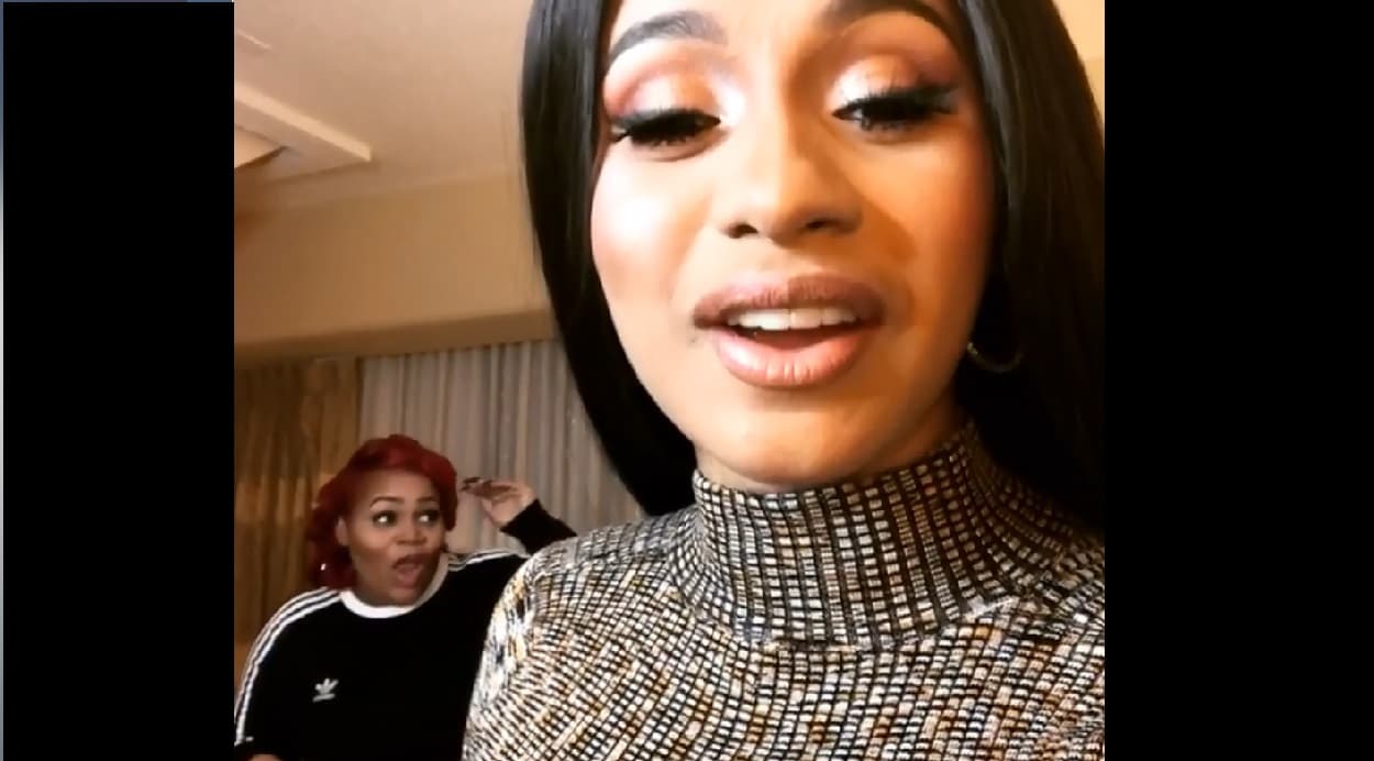 Cardi B and her publicist sing a cappella version of 'MotorSport'