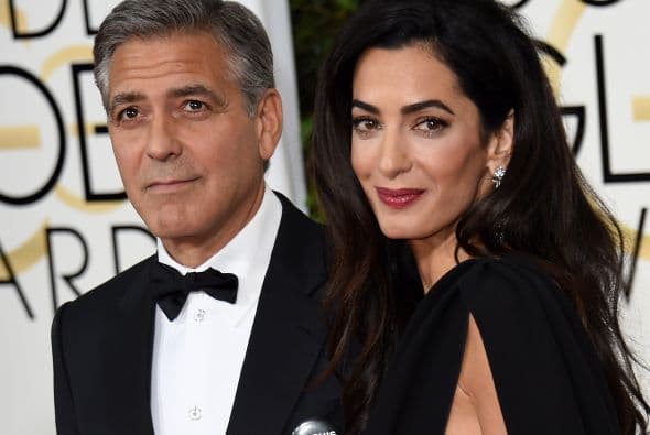 Hizo su "debut" en Hollywood con George Clooney en los Globos de Oro.