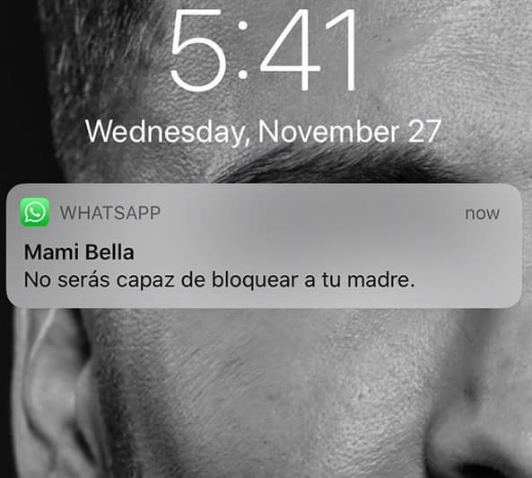 "
<b>No serás capaz</b> de bloquear a tu madre", le advirtió Jomari.