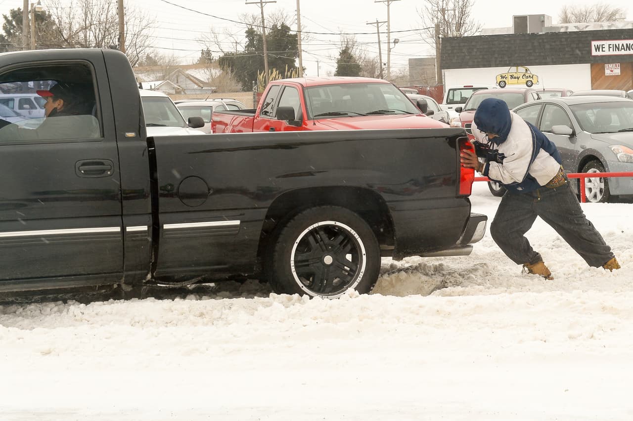 La nevada tomó a algunos de imprevisto