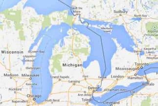 La zona afectada por el temporal es la de Michigan.