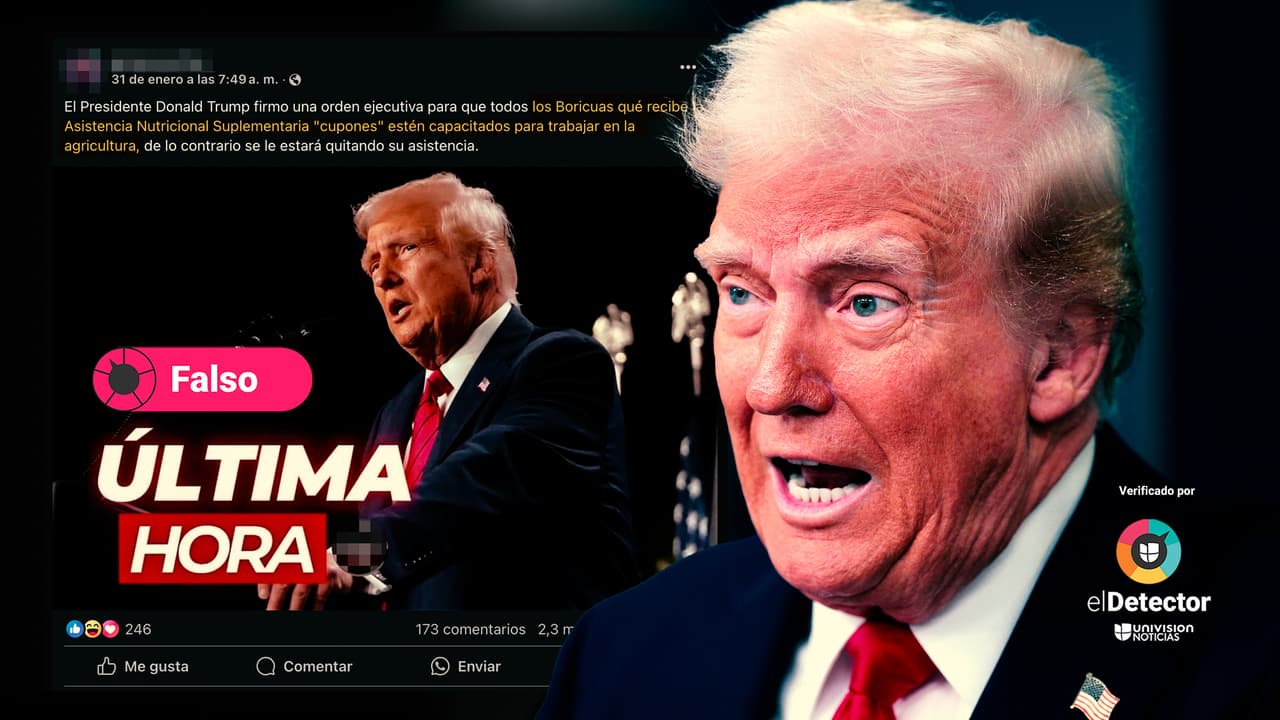 Donald Trump NO ha firmado una orden ejecutiva que retire el SNAP a “todos los boricuas” que no estén capacitados para trabajar en la agricultura 