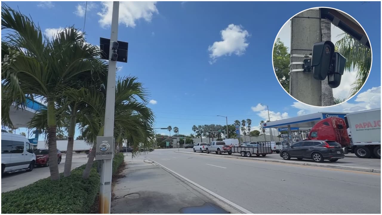 Controversia por instalación de cámaras ‘Flock’ lectoras de placas de autos en el sur de Florida
