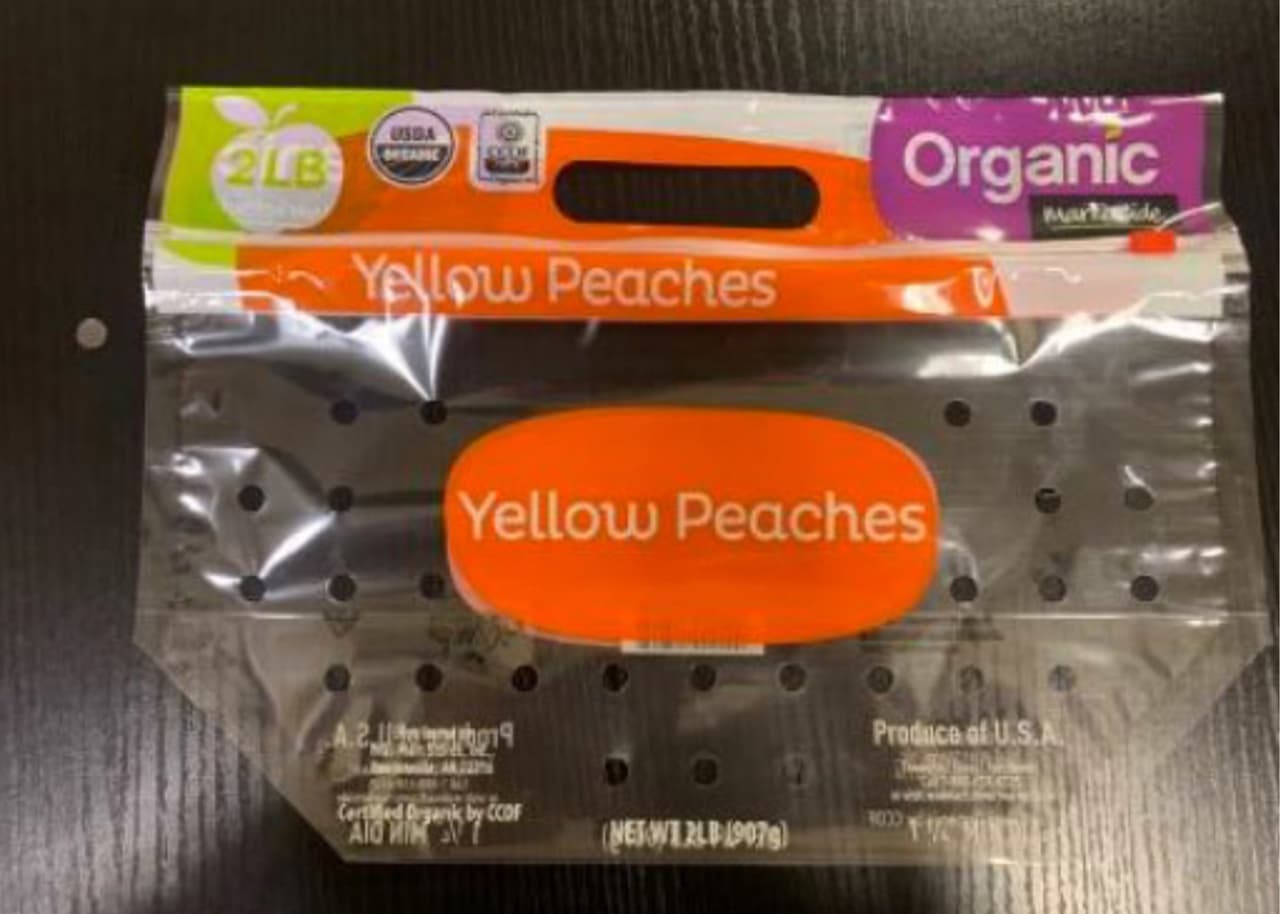 Wawona Organic Peaches / código de barras 849315000400