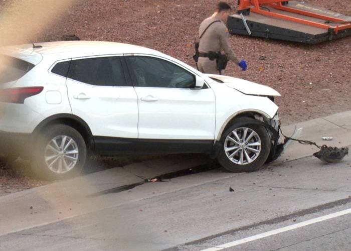 Uno de los vehículos involucrados en el accidente en la I-17.