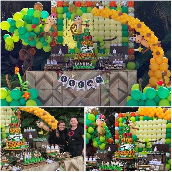 Una decoración de safari espectacularmente bella, todos los invitados estaban fascinados.