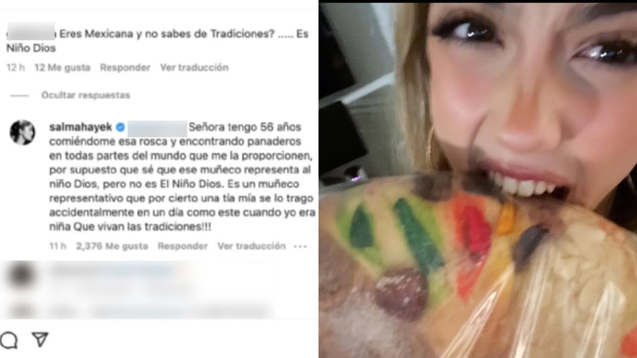 Así se defendió Salma Hayek de quien la acusó de no conocer las "tradiciones" por decir "muñeco" en lugar de "Niño Dios".