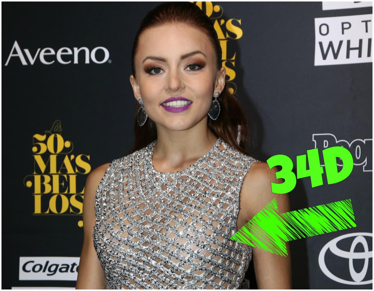 Angelique Boyer, con todo y que es muy delgadita lleva también una de las más grandes delanteras.