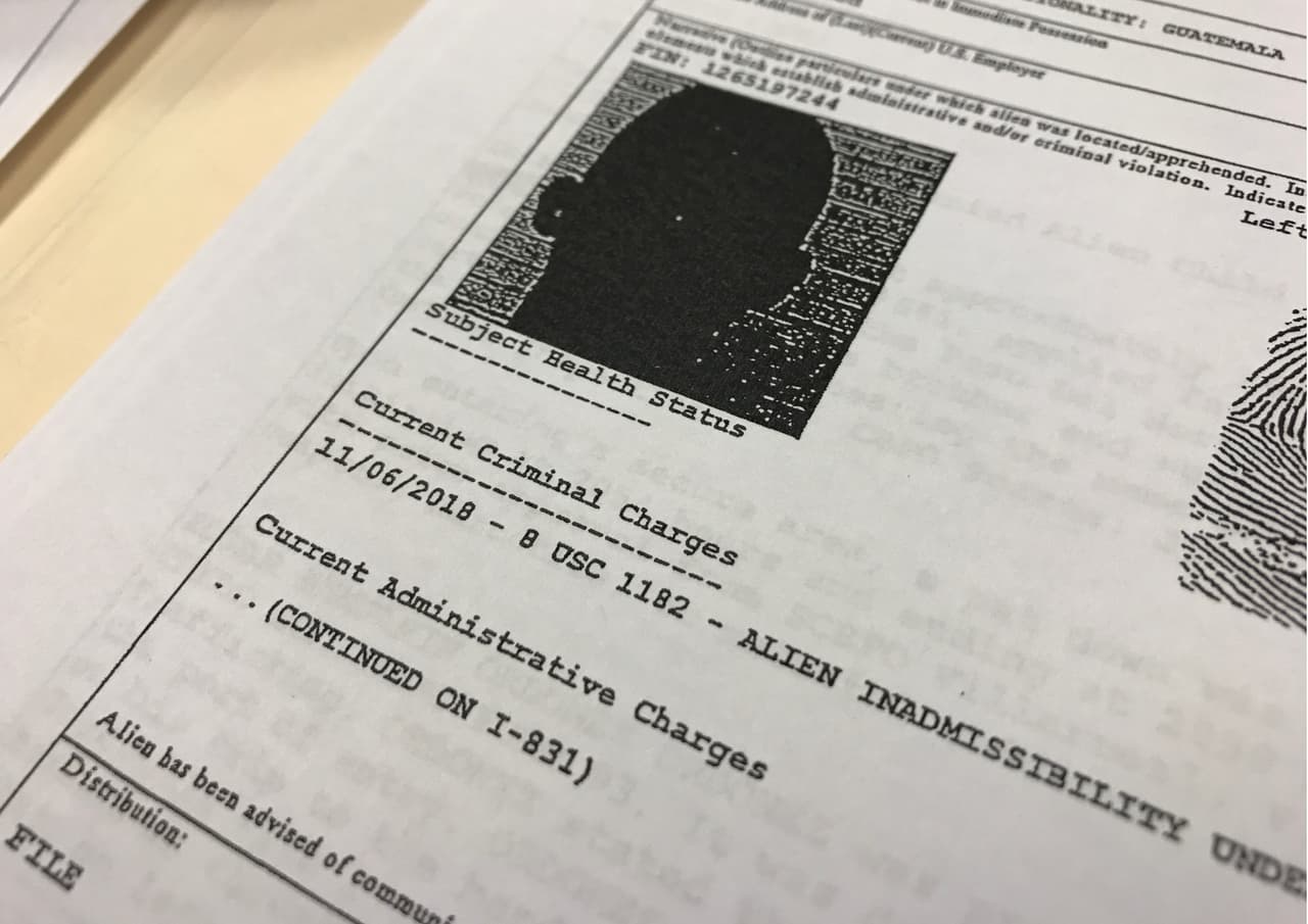 Edgar's photo is included in paperwork that documents his path across the U.S.-Mexico border.