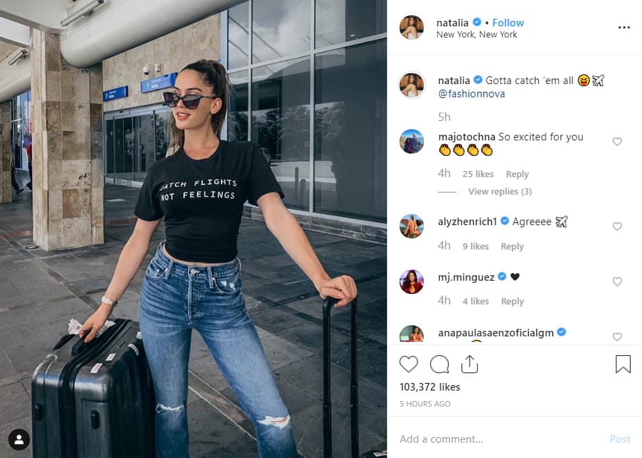 Por su parte, Natalía Barulích también se encuentra en 'la gran manzana', así se pudo ver a través de su cuenta de Instagram. En ninguna de las imágenes que ha publicado, da pistas de que esté con su ex.