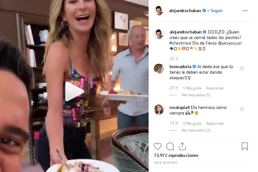 En su cuenta Instagram compartió videos de la cita que tuvo con la actriz y presentadora mexicana Geraldine Bazán.