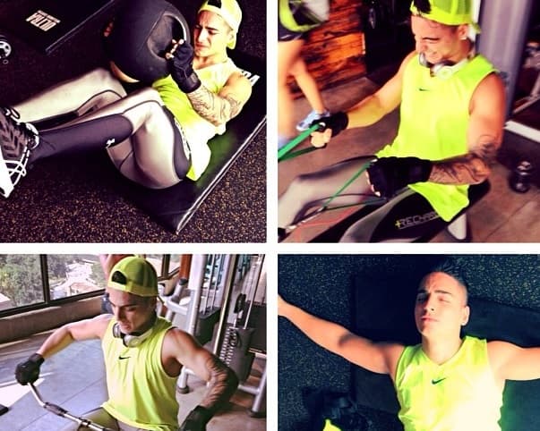 ¡Él sí que entrena duro!