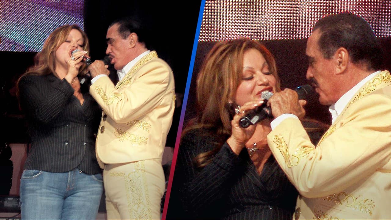 El inesperado beso en la boca de Vicente Fernández a Jenni Rivera
