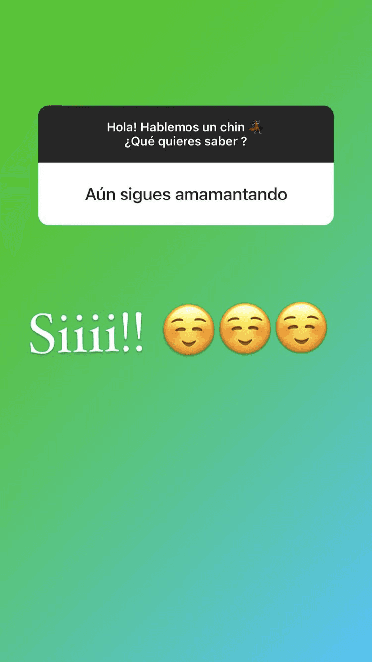 La mami de Gennaro Zampogna continúa en la etapa de lactancia, y aunque realiza ejercicios, esto no afecta su producción de leche para alimentar a su "pequeño príncipe".