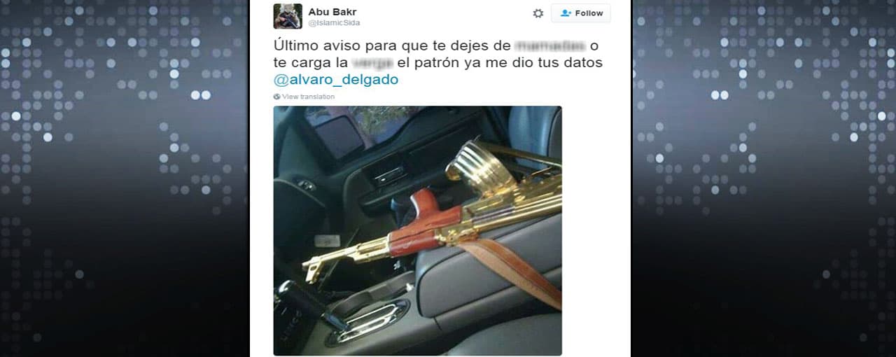 Las imágenes con las que amenazan de muerte a un conocido periodista en México