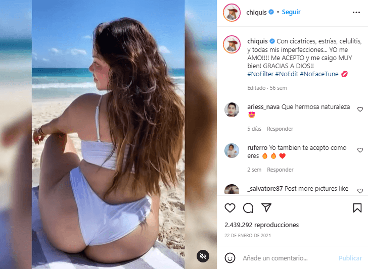 El peso de la artista también ha generado un sinfín de comentarios en redes sociales y ella sabe quedarse con los buenos.
