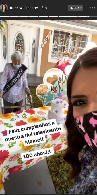 Francisca también compartió el gran momento con sus seguidores de las redes sociales.