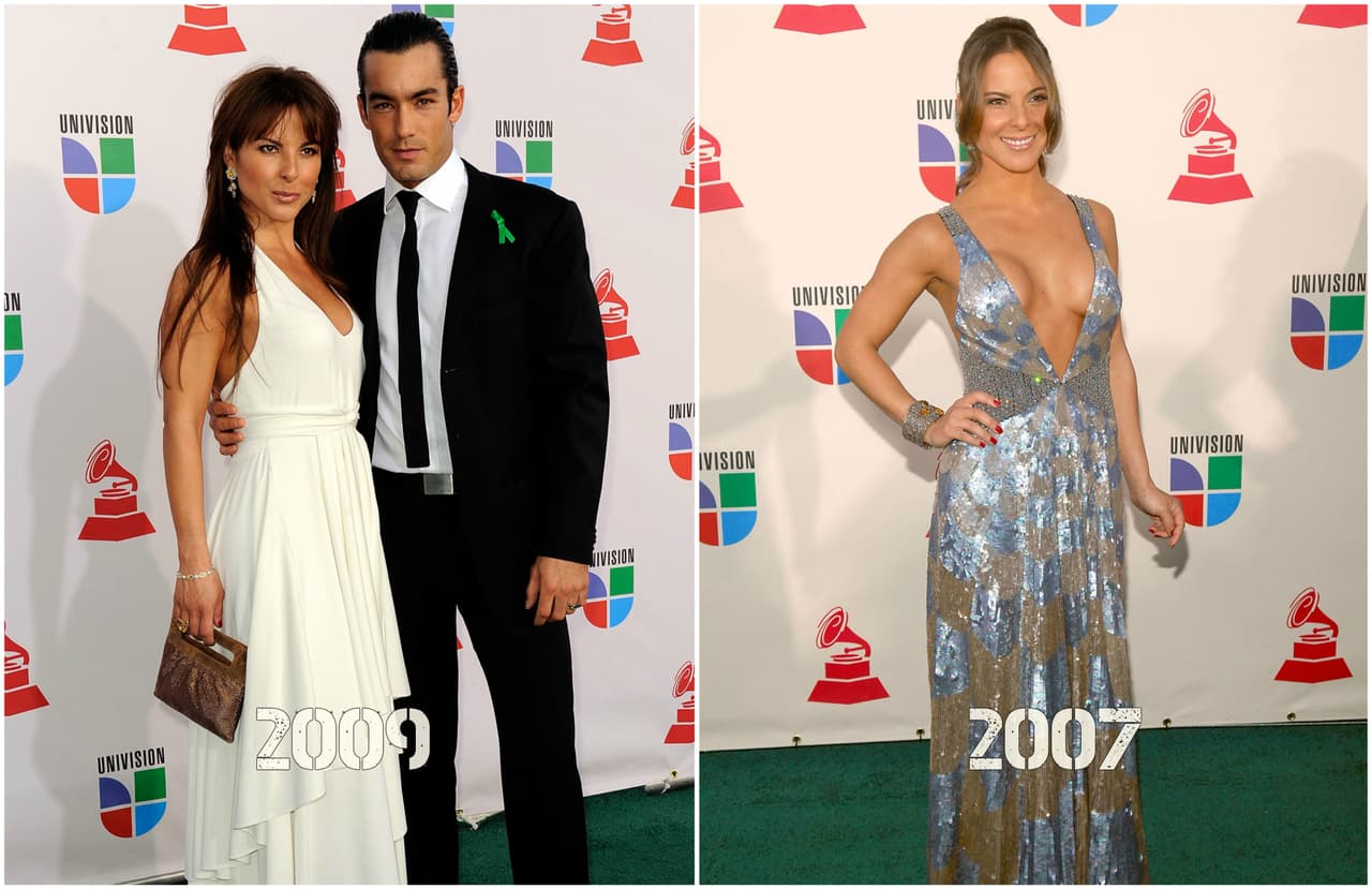 Kate del Castillo se veía hermosa y enamorada en 2009, cuando caminó por la alfombra de Latin GRAMMY junto a su entonces pareja, el actor Aarón Díaz. En 2007 llegó solita, pero muy bella.