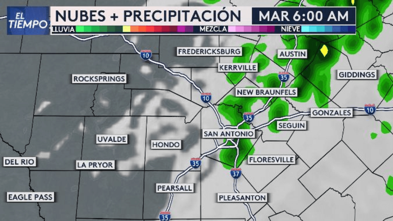 Así es como serán las precipitaciones en la mañana de San Valentín.