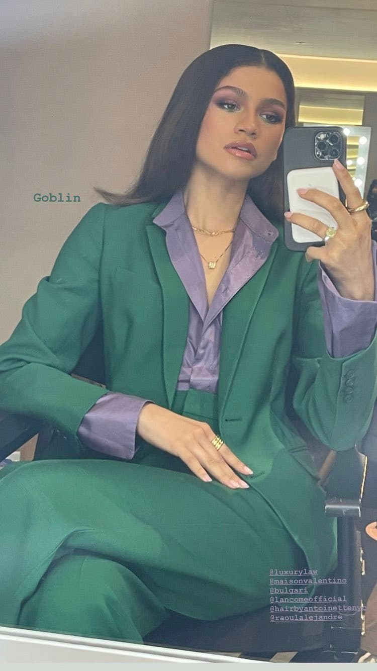 Las prendas de la marca Valentino eran de color verde y morado, los cuales son característicos de este enemigo del Hombre Araña.