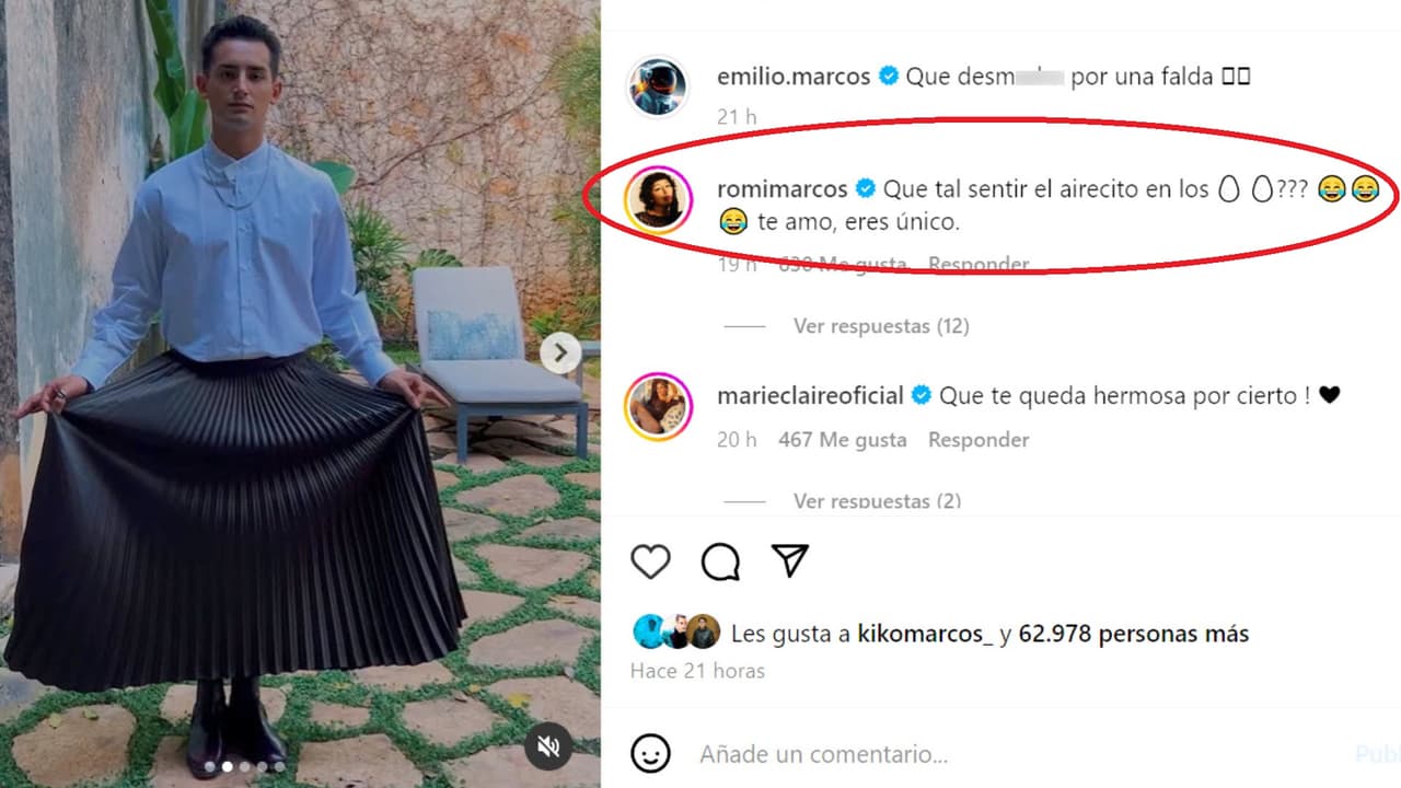 Romina Marcos, la hija de Niurka, apoyó a su hermano Emilio Osorio por usar falda en la boda.