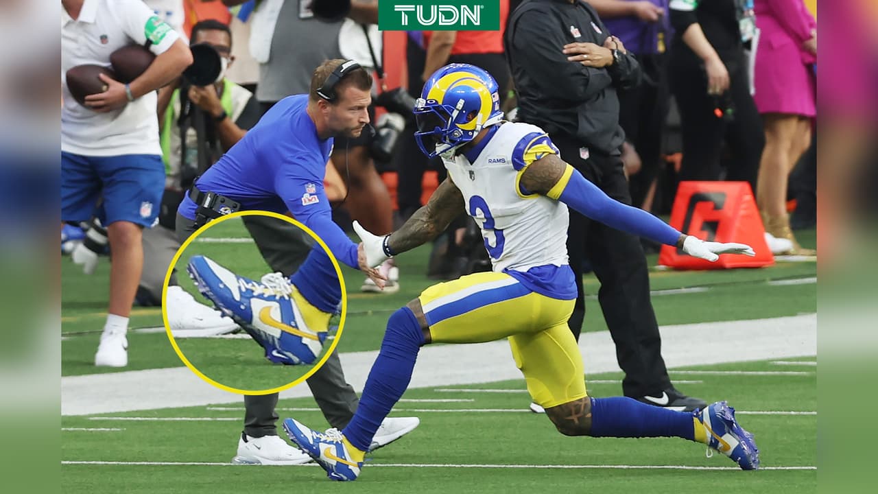 Odell Beckham utilizó zapatos de 200 mil dólares en el Super Bowl LVI