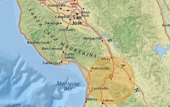 Sismo de magnitud 3.1 sacude esta mañana el sur del Área de la Bahía 