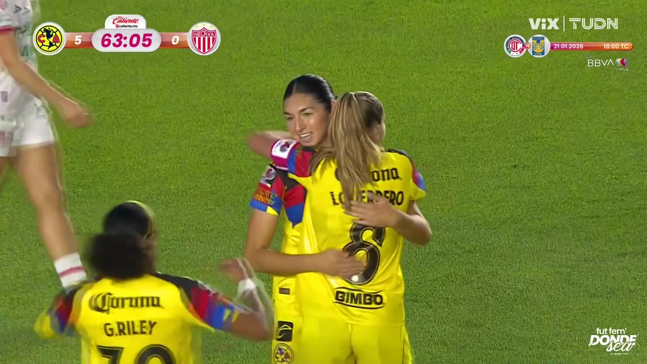 ¡Manita del América! Primer balón que toca y Pineda pone el 5-0 vs. Necaxa