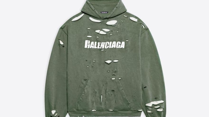 Hoodie Balenciaga roto