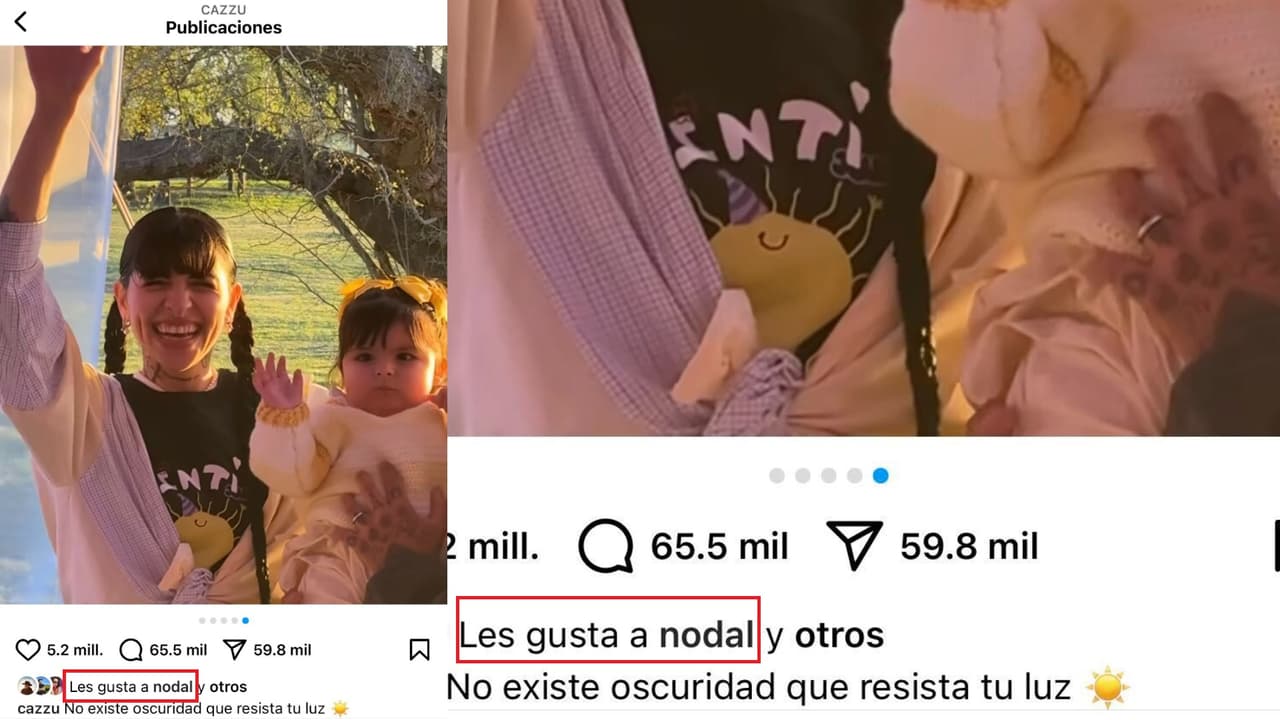 Nodal reaccionó con un 'me gusta' al video en el que su ex Cazzu no mostró el rostro del cantante y solo dejó ver su mano sosteniendo a Inti durante la fiesta de cumpleaños de la niña.