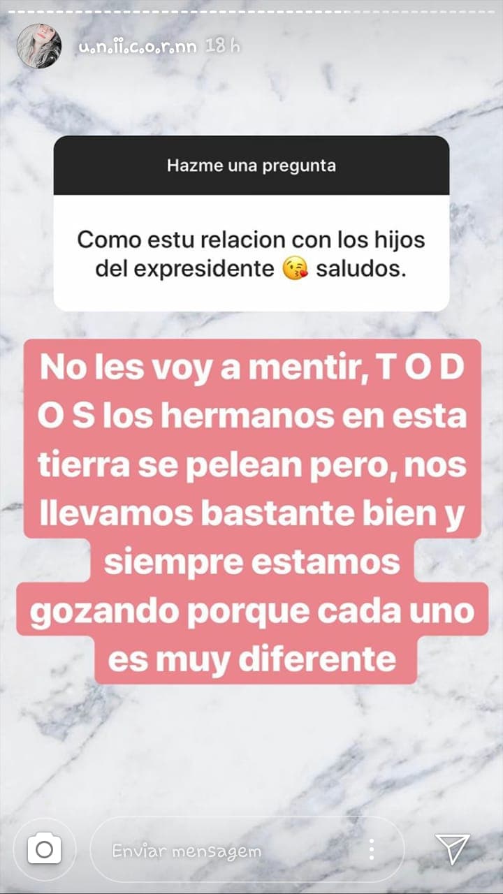 Fernanda también compartió algunos detalles de su relación con los hijos de Enrique Peña Nieto.