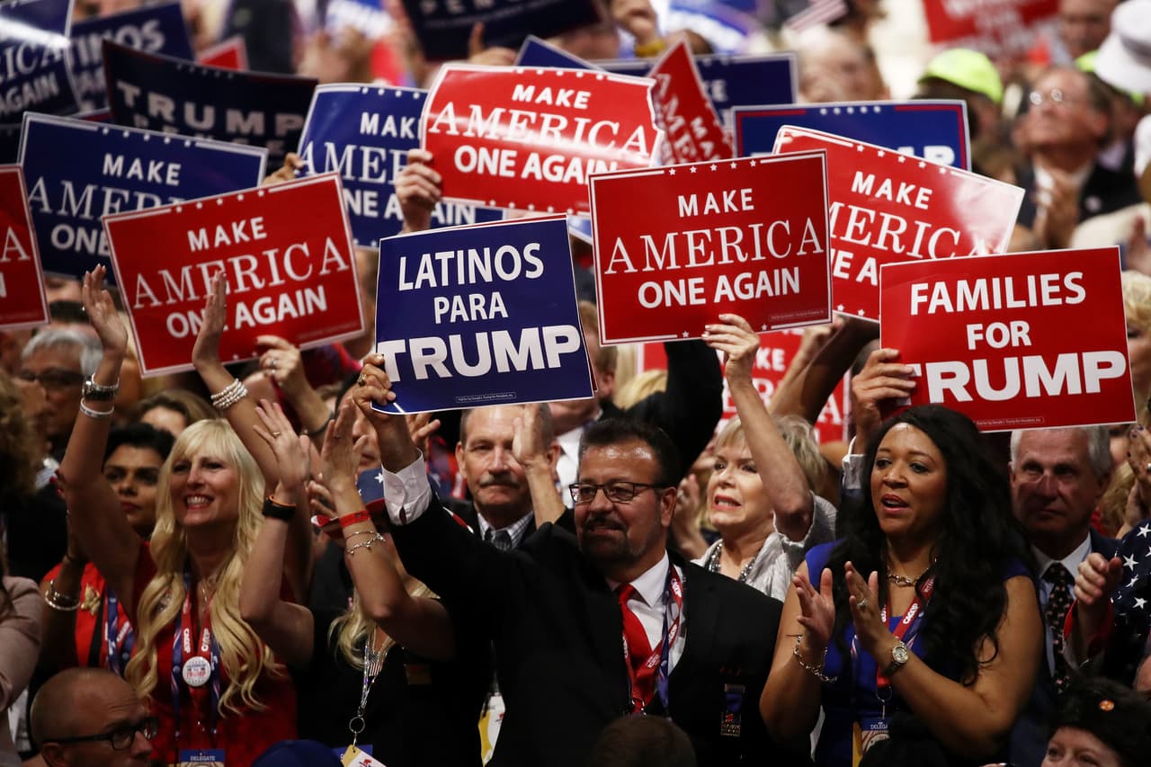 Republicanos hispanos que cerraron filas detrás de Trump, pese a su discurso más antiinmigrante 