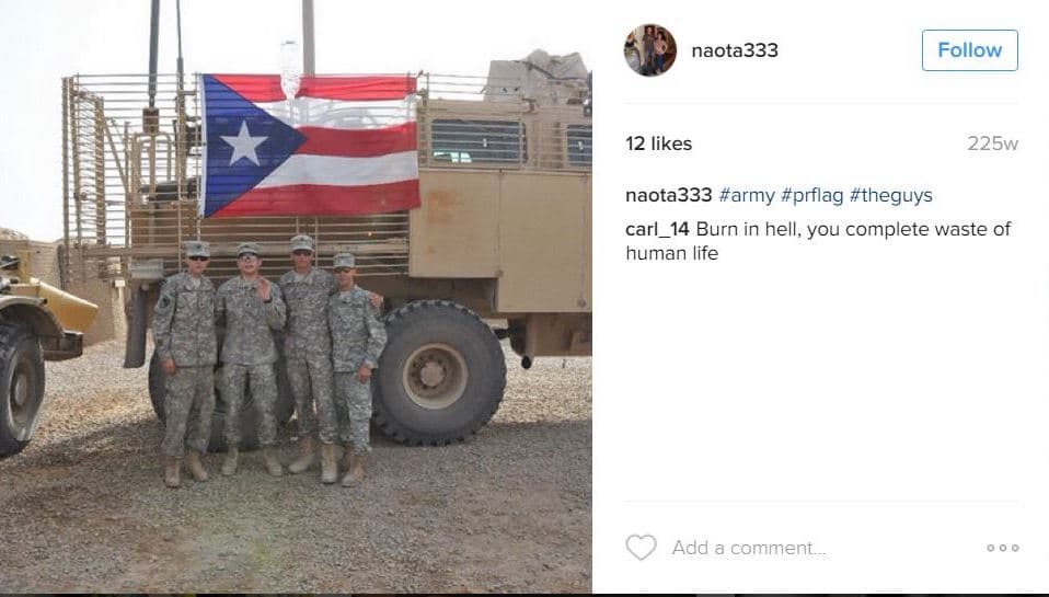 Junto a un grupo de compañeros de la Guardia Nacional de Estados Unidos.