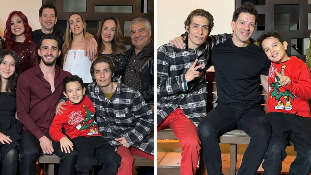 Yahir pasó la Navidad junto a sus dos hijos.