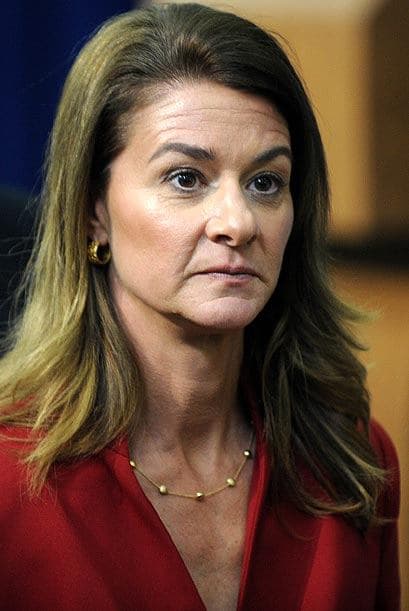 El mundo empresarial y filantrópico está tempranamente representado por Melinda Gates en el sitio 27.