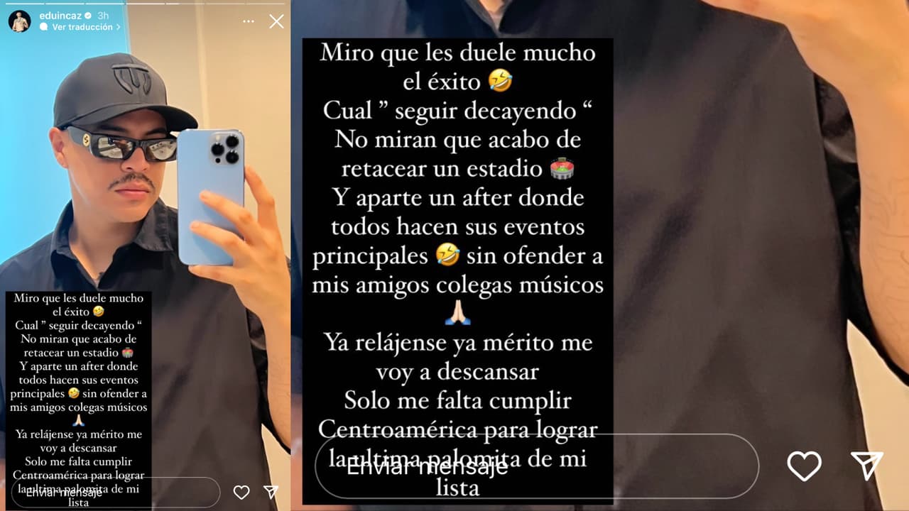 Eduin Caz respondió así a quienes cuestionan su éxito.