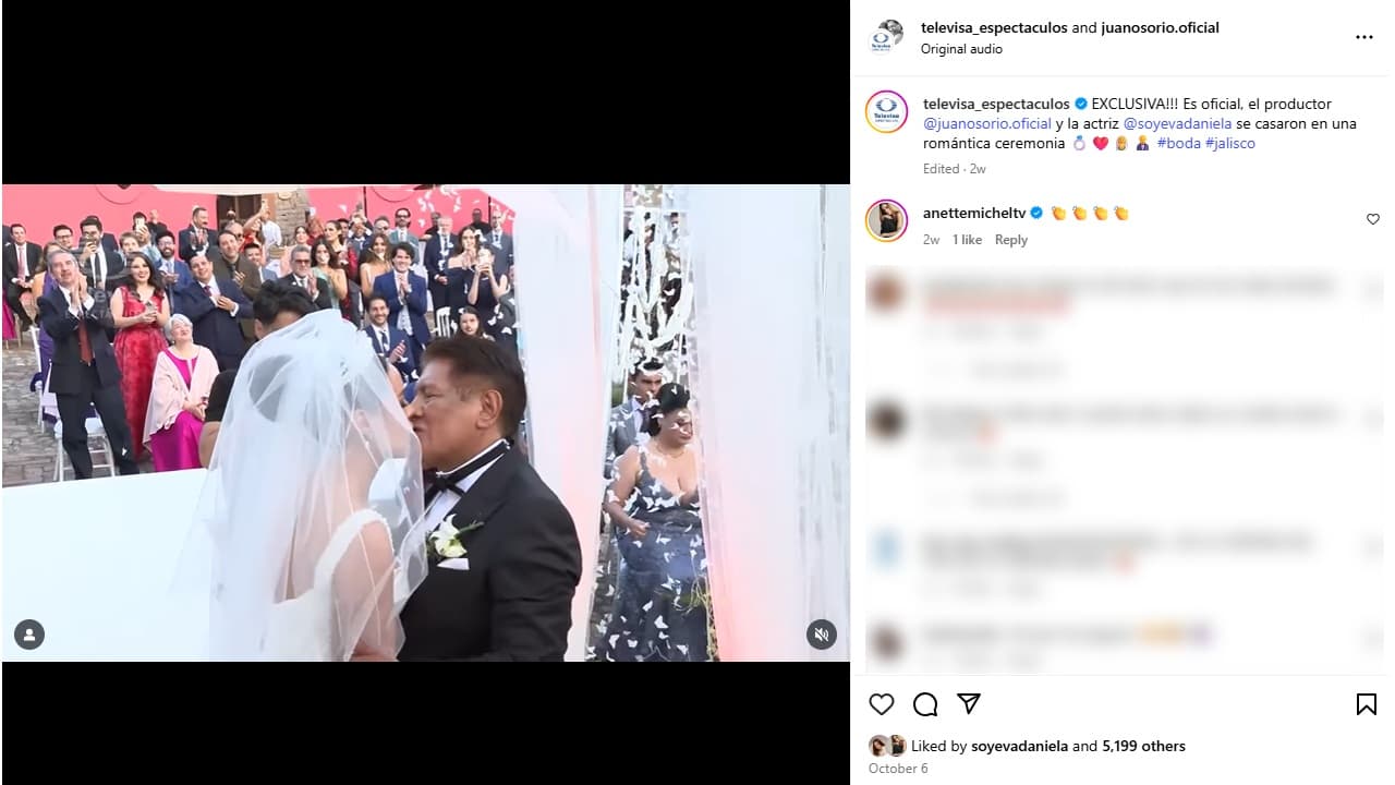 La boda civil de Juan Osorio y Eva Daniela.