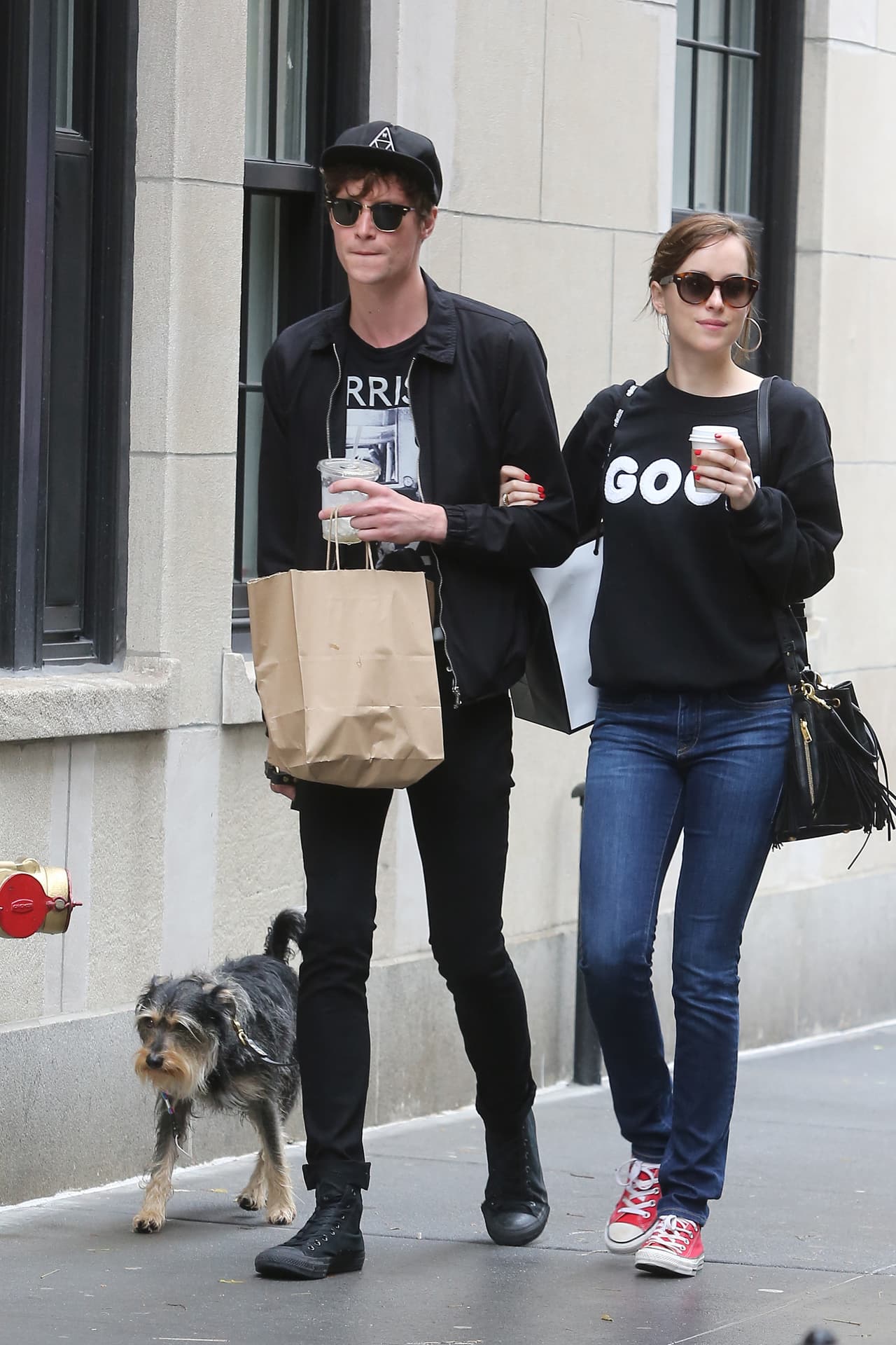Dakota Johnson y Zeppelin en NYC