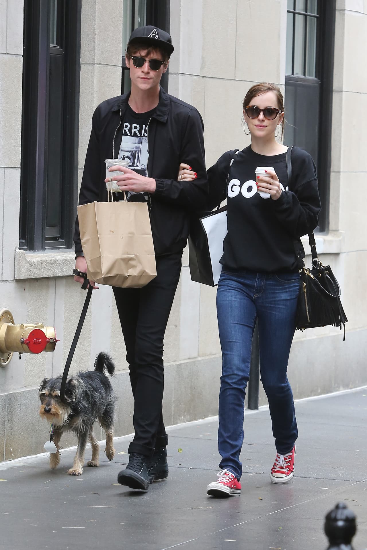 Dakota Johnson y Zeppelin en NYC