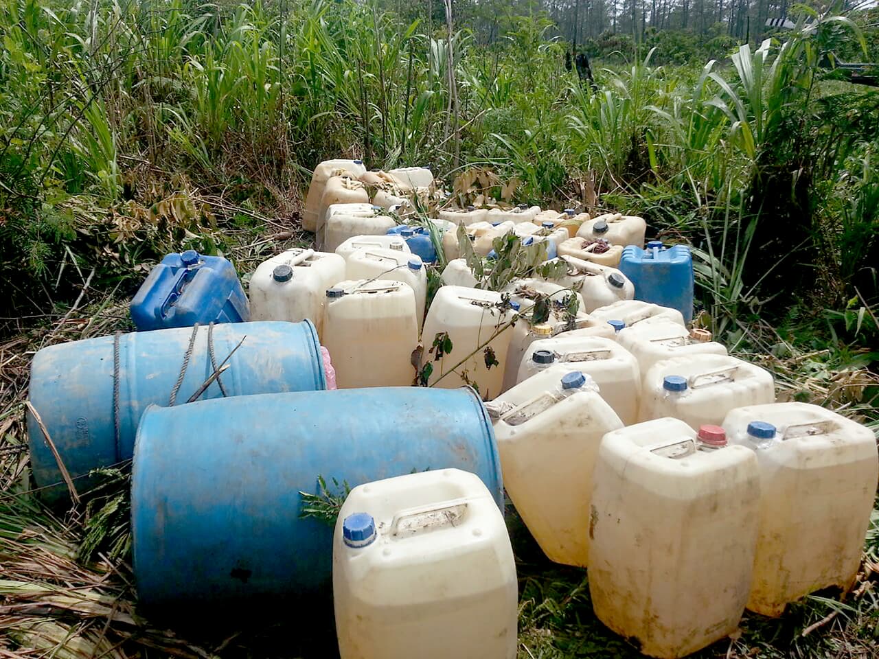 Combustible para aeronaves decomisado en Honduras.