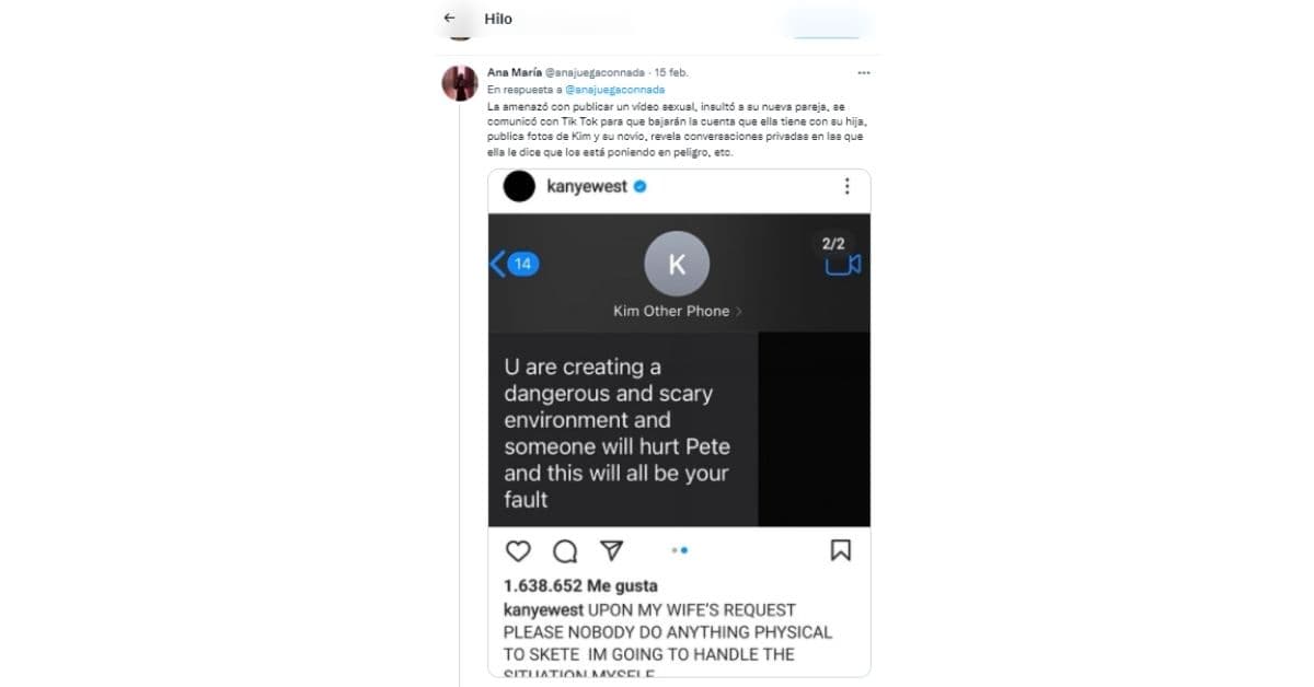 Fragmente de un hilo de Twitter