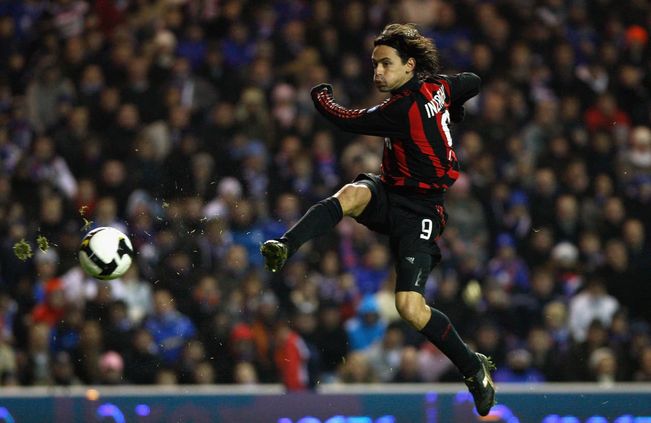 El italiano Filippo Inzaghi tiene registrados 46 goles en la Champions League sumados con los equipos de la Juventus y el Milan.