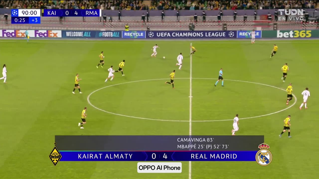 ¡TIRO ATAJADO! disparo por Rodrygo.