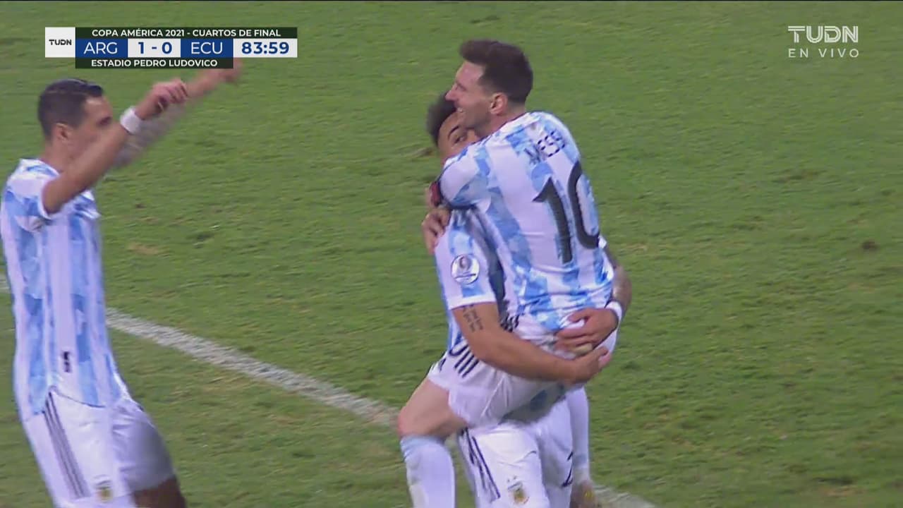 ¡Otra asistencia de Messi! Lautaro firma el pase a semis con el 2-0